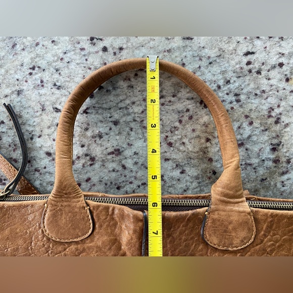 Maxon Collection made in Italy Genuine Leather in Caramel Brown vintage tote bag - Picture 4 of 9